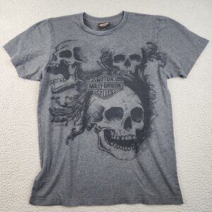 Harley Davidson Motorcycle Shirt Small Athletic Skulls Orange County Irvine Cali